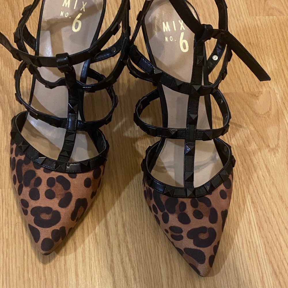 Mix No. 6 Black and Brown Leopard Heels
